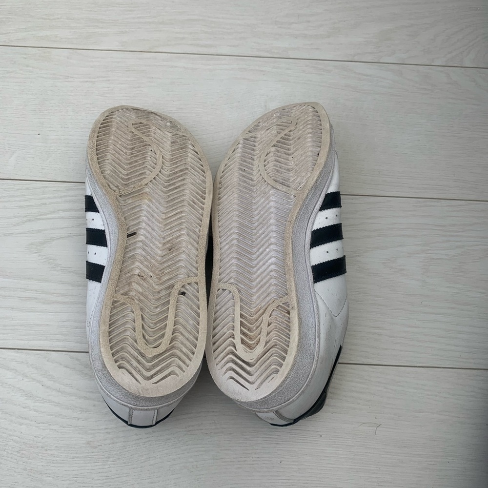 Adidas SuperStar Womens Stripe Black and White Shoes Size US 5.5 - Picture 5 of 15